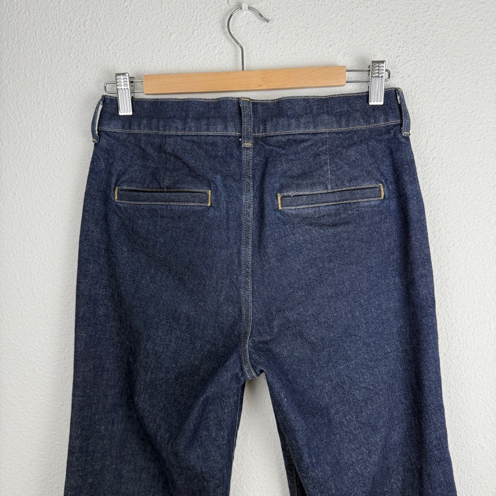 J. Crew ‘96 Slim Wide Trouser Denim Dark Blue Women's Flare Jeans 26 - Picture 9 of 11